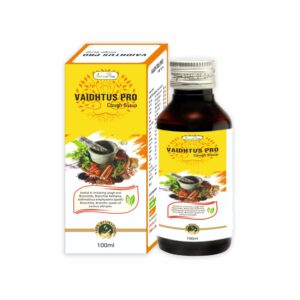 Herbovibe Introducing Herbovibe Vaidhutus Pro – a natural and delicious supplement designed to support your respiratory health. This powerful supplement is formulated using a blend of traditional Ayurvedic herbs, including Apamarg, Kantakari, Vasa, Baheda, Pippali, Haridra, Lound oil, Pudina etc. Useful in irritating cough and Bronchitis, Bronchial Asthama, Asthmaticus emphysema spastic Bronchitis, Broncho-spasm of various allergies Herbovibe Vaidhutus Pro is a safe and effective choice for respiratory problems. This Ayurvedic solution is 100% natural and free from harmful chemicals. With its delicious honey flavor, Herbovibe Vaidhutus Pro is a pleasure to consume. Simply consume thrice a day. Order your Herbovibe Vaidhutus Pro today and experience the benefits of natural respiratory wellness support, with a delicious honey flavor!image