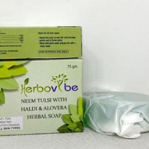Neem Tulsi With Haldi & Alovera Herbal Soap image